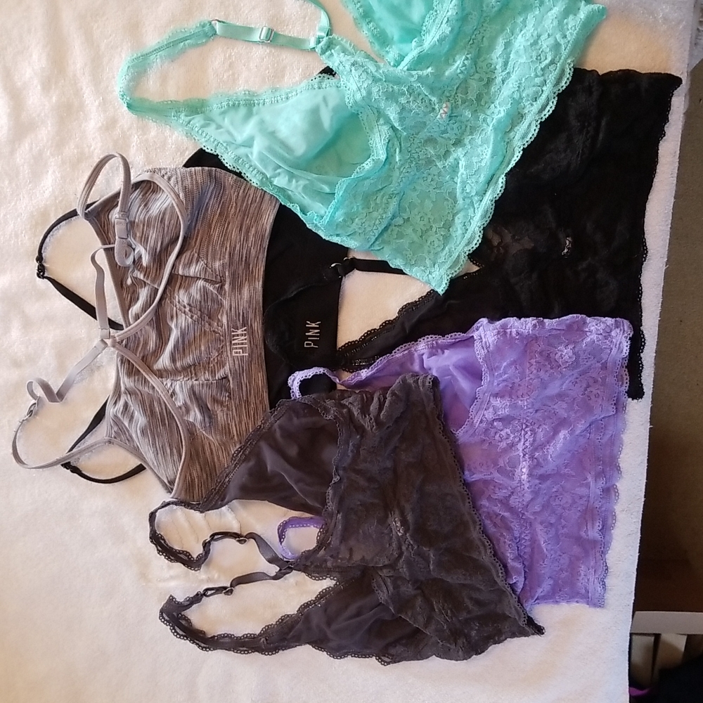 Bundle of 6 PINK bralettes